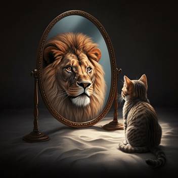 1,087 Cat Lion Reflection Royalty-Free Photos and Stock Images |  Shutterstock